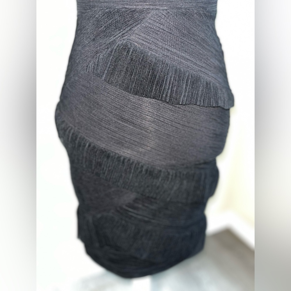 BCBGMaxAzria Black Ruffle ‘Briana’ Bodycon Dress, NWT - Picture 6 of 13